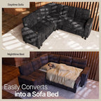 Marsail 84.6" Sectional Sleeper Sofa - Image 3