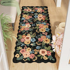 DUKINO 2x5 Washable Runner Rug, Floral Non Slip Rug by DUKINO