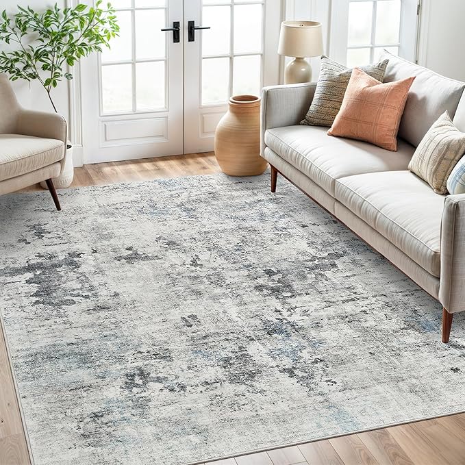 Soalmost Abstract Rug 5x7 Washable Area Rugs by Soalmost