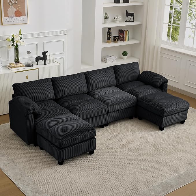 114'' U-Shaped Sectional Couch by HATPPTO