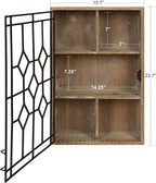 Kate and Laurel Megara Decorative Wooden Wall Hanging Curio Cabinet - Image 3