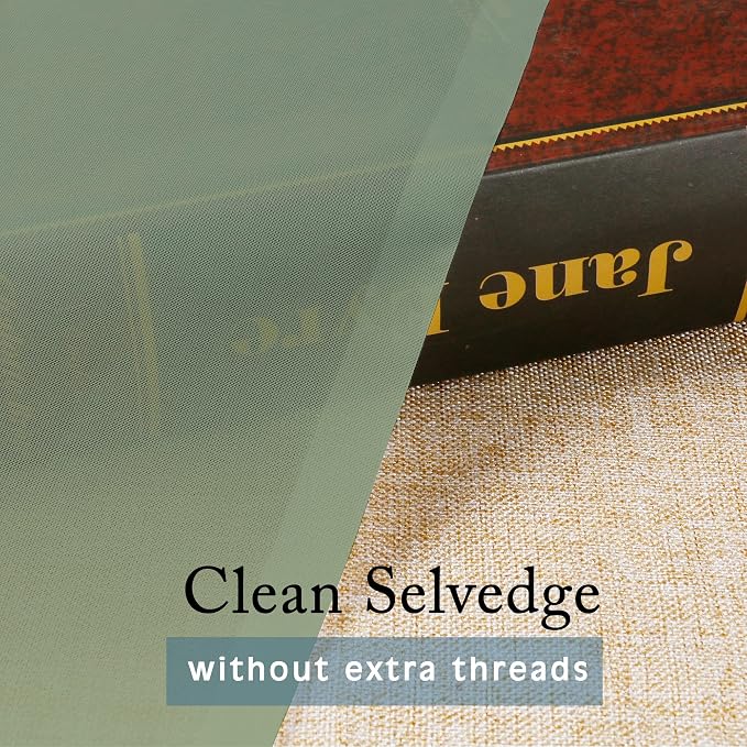 Sheer Curtains, Sage Green Sheer Curtains 84 inch Length 2 Panels Set, Rod - Image 8