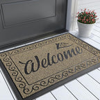 Yimobra Welcome Front Door Mat, Heavy Duty Easy Clean Doormat Indoor Outdoor by Yimobra