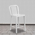 Flash Furniture Gael Commercial Grade 2 Pack 24" High White Metal - Image 2
