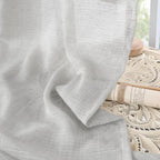 BGment Light Grey Linen Curtains 40 Inch Length - Image 7