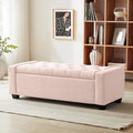 Huatean Home 48" Ottoman with Storage, Upholstered Entryway Bench with Seating by huateanhome