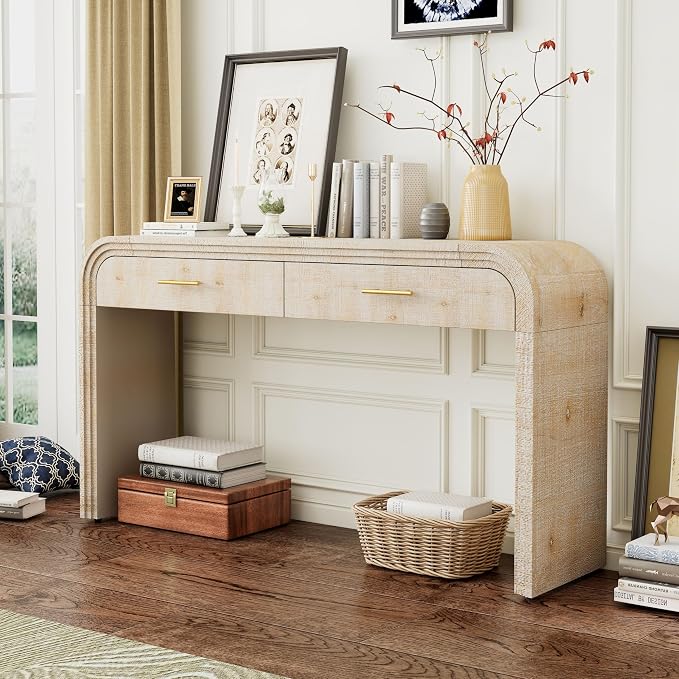 59" Unique Retro Silhouette Console Table by HanStrong