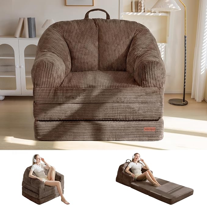 MAXYOYO Folding Sofa Bed with Backrest, Boneless Fold Out Couch Bed with Handle by MAXYOYO