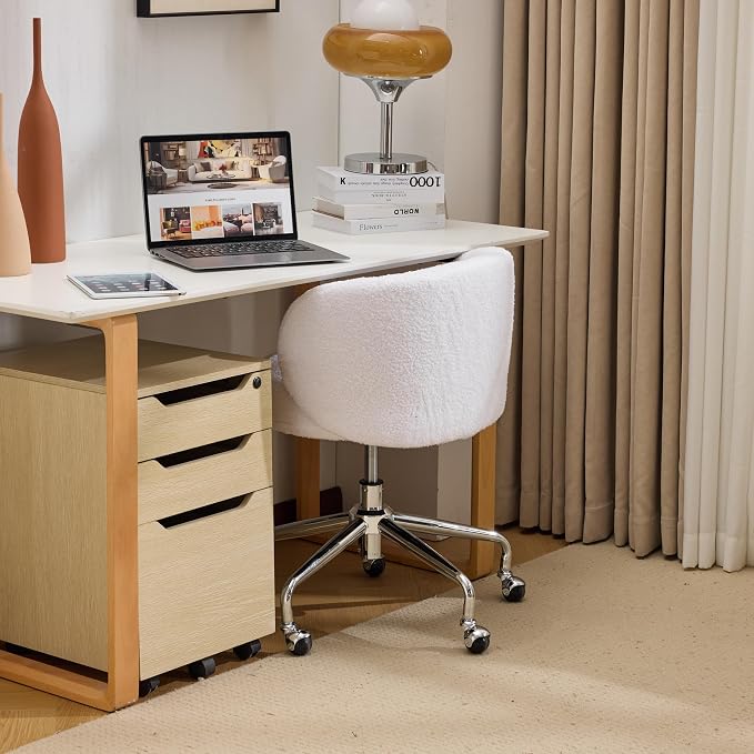 VINGLI Cute Small Swivel Desk Chair Comfy - Image 7