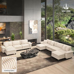 HERA'S HOUSE 124" Modular Sectional Sofa, Oversized L Shaped Couches - Image 9