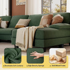 JUMMICO Sectional Couches for Living Room, U Shaped Couch - Image 5