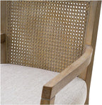 Madison Park Bar Stool with Rattan Back, Wood Counter Height Barstools - Image 11