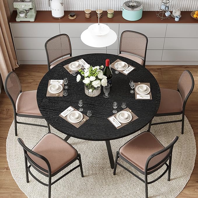 Wildhome Round Dining Table for 2-4, 43 Inch Dining Room Kitchen Table - Image 6