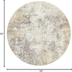 UERMEI 6ft Round Area Rug Living Room Rugs - Image 2