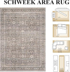 Schweek 2x3 Rug for Entryway Washable Non Slip Kitchen Rugs Taupe Door Mat | - Image 2