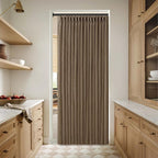 72 Inch Thick Linen Dutch Cocoa Semi Sheer Pinch Pleated Curtains 2 Panels | - Image 7