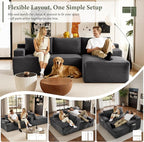 96" Sectional Couches for Living Room Cloud Couch Sofa - Image 7