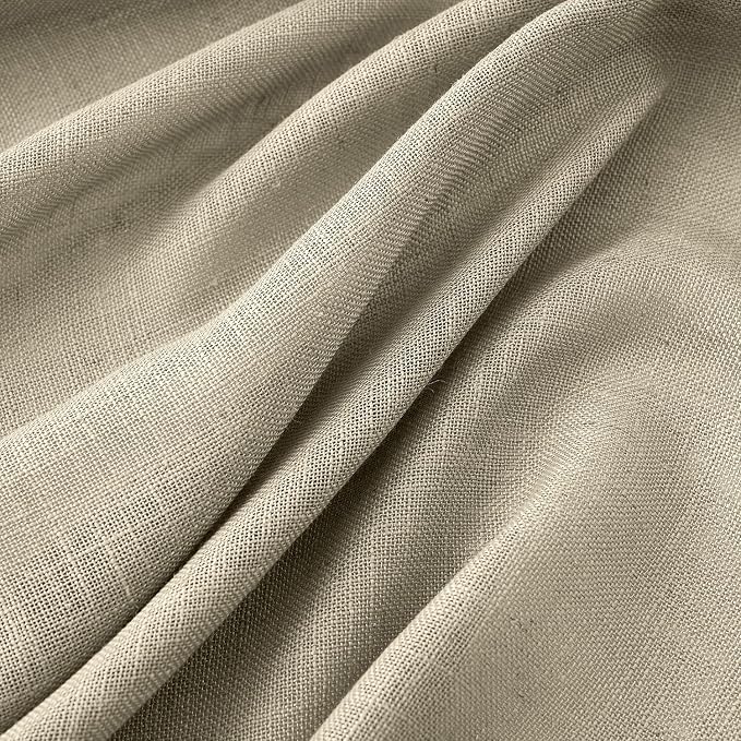 MIULEE Oatmeal Linen Curtains 52x96 Inch 2 Panels - Image 4