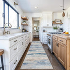 Western Coastal Beach Wave Pattern Kitchen Runner Rug by YOUFORTONG
