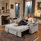 Auvsoce 65" 3-in-1 Pull-Out Convertible Sofa Bed by Unknown