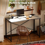 Huuger Folding Desk for Small Spaces, 39.3 Inch Foldable Computer Table - Image 8