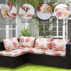 8Pcs Outdoor Cushion Covers, Elastic Patio Cushion Covers | Washable, - Image 3