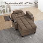 oaaktu Single Modern Comfy Upholstered Chaise Lounge Sofa Chair - Image 3