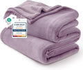 Bedsure GentleSoft Fleece Bed Blankets Queen Size Fog Purple by Unknown