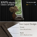 Extra Long 120 Inch Blackout Chocolate Brown Curtains - Image 5