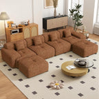 158" U Shaped Convertible Modular Couch, Cloud Couch Sectional by Nebuaegis