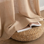 MIULEE Light Brown Linen Curtains 42x63 Inch 2 Panels - Image 7