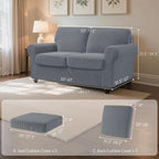 SUBRTEX 5 Pieces Stretch Sofa Slipcover Sets Couch Cover Sets Backrest Cushion - Image 3