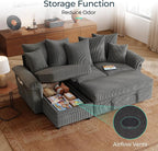 LINSY HOME 90.5'' Sectional Sleeper Sofa - Image 7