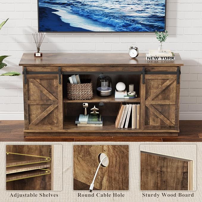 YESHOMY TV Stand for Televisions up to 65 Inches, - Image 6