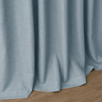 Light Blue Linen Curtains 80 Inches Long 2 Panels Set - Image 7