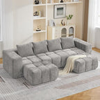 119" Boneless U-Shaped Sofa Couch by CACFTII