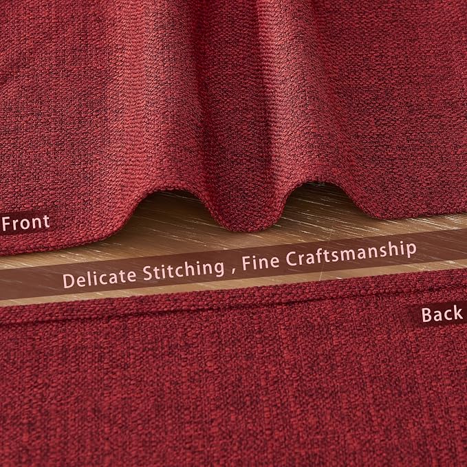 BALCONY & FALCON Placemats Set of 6 Faux Linen Cloth Place Mats Washable - Image 4