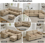 61'' Modular Loveseat Sofa, Extra Deep Seat Cloud Couch - Image 7