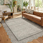 GarveeHome Scalloped Washable Rug 8x10 Rugs - Image 2