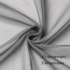 Short Grey Sheer Curtains 36 Inches 2 Panels Set - Image 3