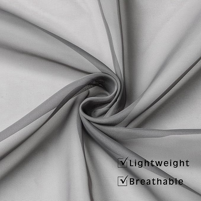 2 Panels Sheer Curtains 63 Inches Long Rod Pocket Light Weight Soft Voile - Image 6