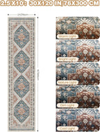 2.5x10 Kitchen Runner Rug Non Slip Vintage Washable Rugs, Carpet Runner - Image 2