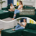 Hobestluk Modular Sectional Sofa Couches L-Shape Couch 3 Seat Modular Sofa - Image 4