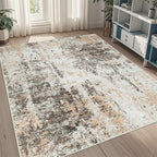 5x7 Area Rugs for Living Room Washable Bedroom Dining Room Brown Beige | Modern by Aelenmu