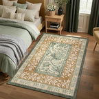 GarveeHome Terracotta Olive Sage Green Washable 6x9 Area Rugs, Botanical Grove - Image 2