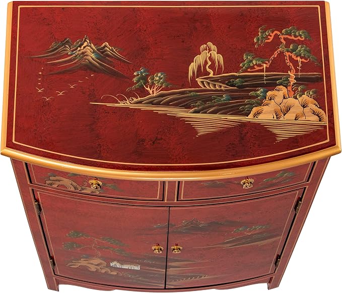 Red Lantern Artisan Crafted Lacquer Storage Cabinet - Image 7