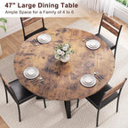 Jocoevol Round Dining Table for 4, Kitchen Dining Room Circle Dinner Pedestal - Image 7