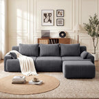 GRUSIGN 118'' Sectional Boneless Oversize Modular Couches, Curved Cloud - Image 8