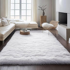Soft Comfy White Area Rugs for Bedroom Boys Living Room Fluffy Furry Carpet - Image 9