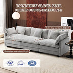 Ihanherry 111.4 Inch 3-Seater Cloud Sofa, Modular Sectional Couch, Modern Deep - Image 2